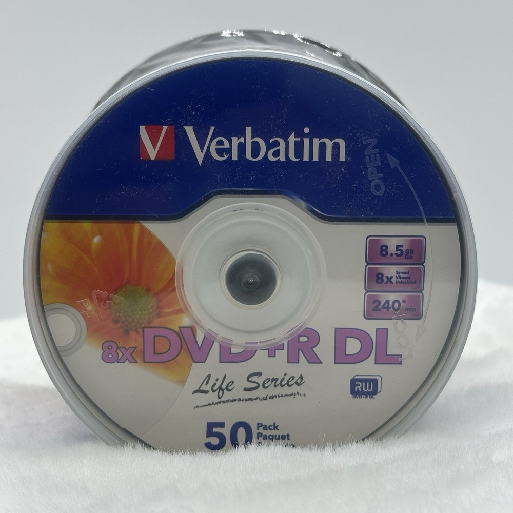 Verbatim 97693 DVD + R DL Double Layer Recordable Blank Disc 50 Pack 8x 8.5GB